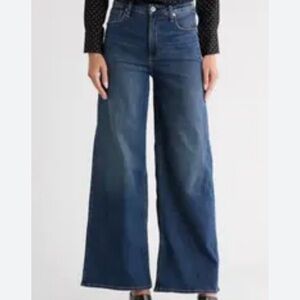 Rag & Bone Polk Serena High Rise Classic Blue Wide-Leg Jeans size 24